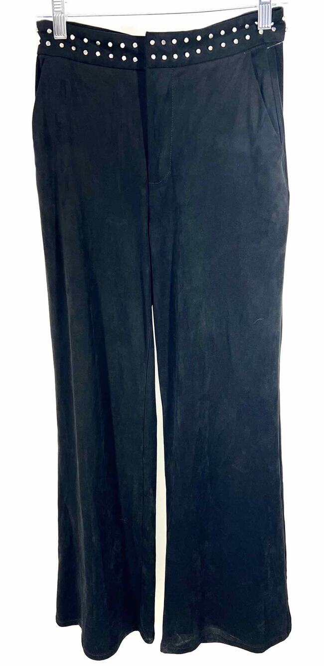 Dear John Size 24=0 Black/Silver Embellished Trim Designer Pants